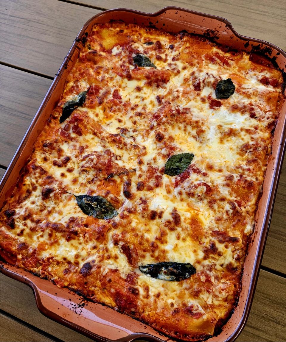 תמונה: קנלוני ממולא גבינות ברוטב רוזה